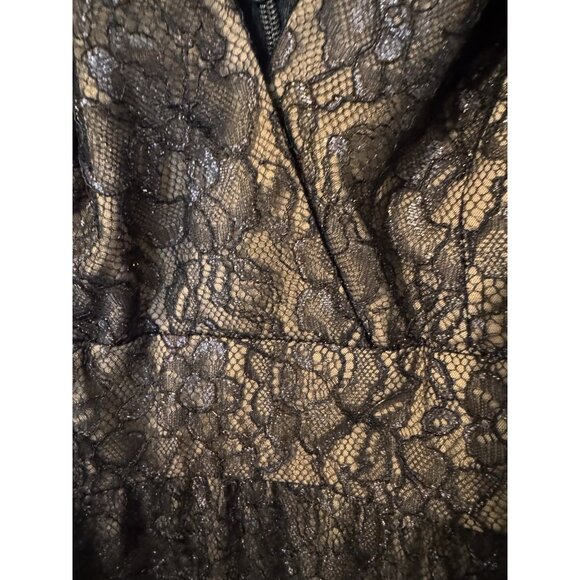 Dress The Population Danae Deep V-Neck Black Lace Gown-Size XXL Maxi NEW - Picture 6 of 10